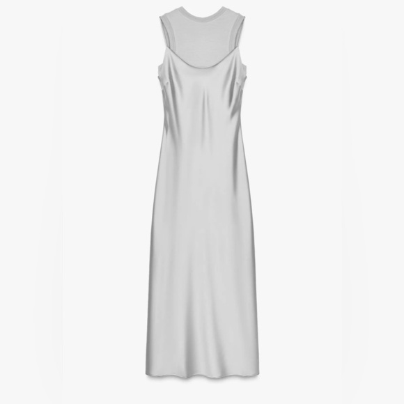 NO LONGER AVAILABLE Zara satin dress with wool - Picture 4 of 5